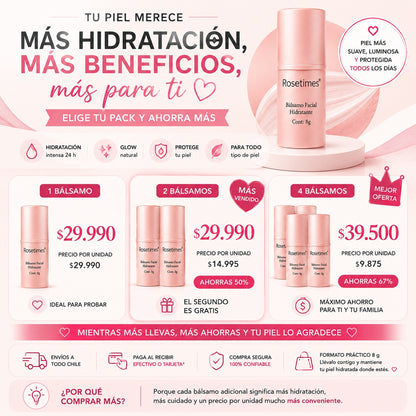 Bálsamo Facial Hidratante COLÁGENO | R O S E T I M E S |