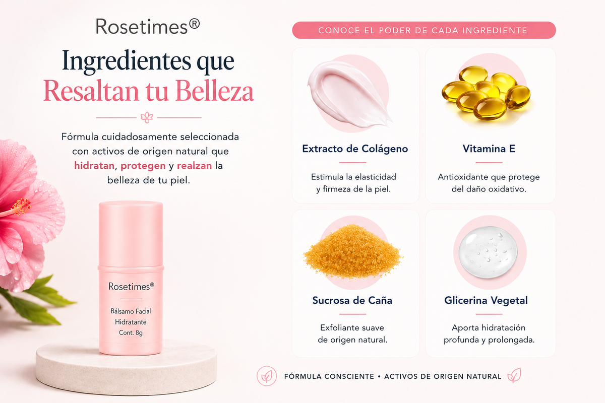 Bálsamo Facial Hidratante COLÁGENO | R O S E T I M E S |