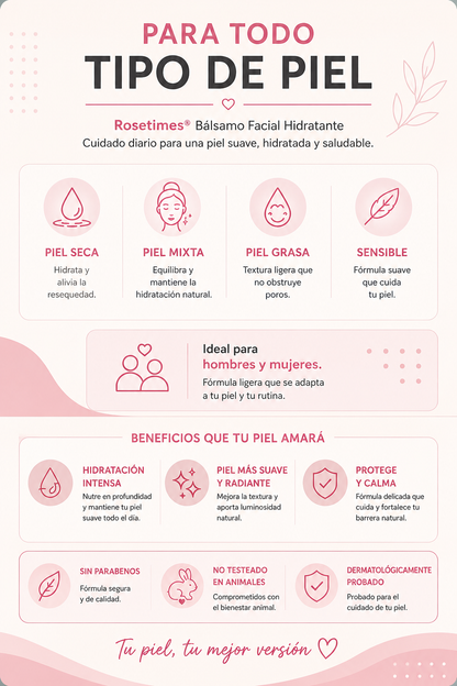 Bálsamo Facial Hidratante COLÁGENO | R O S E T I M E S |