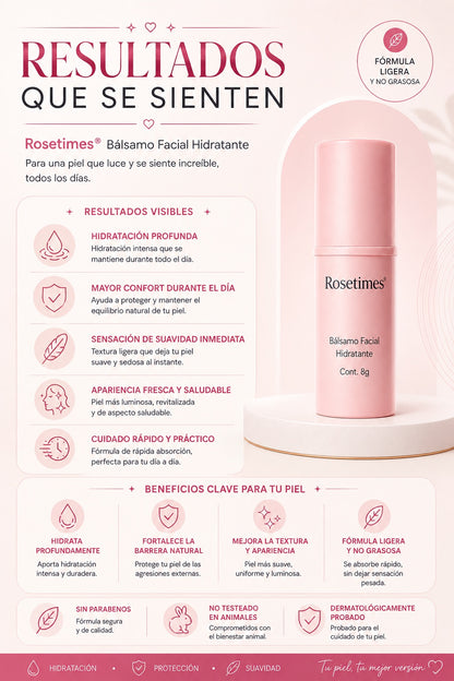 Bálsamo Facial Hidratante COLÁGENO | R O S E T I M E S |